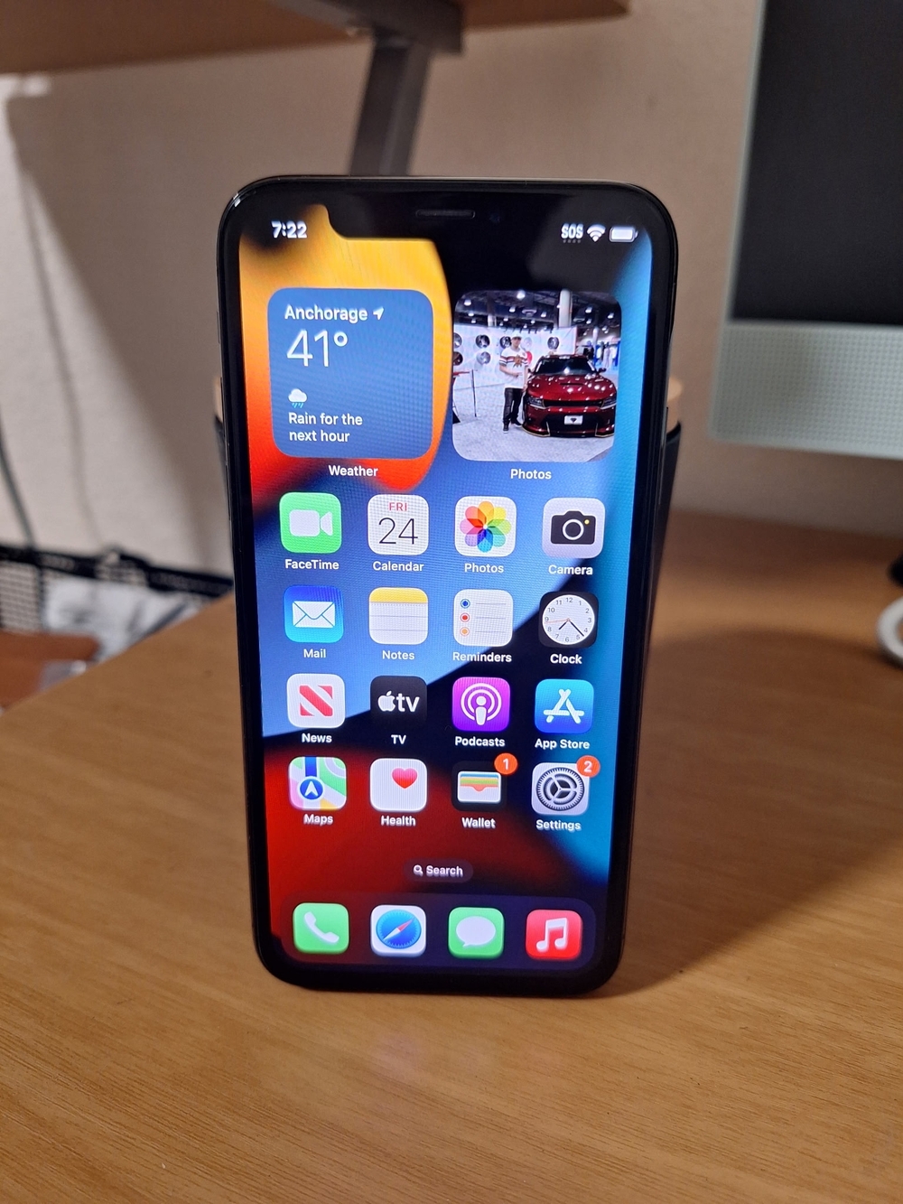 Apple iPhone X in Black with Colorful Home Screen